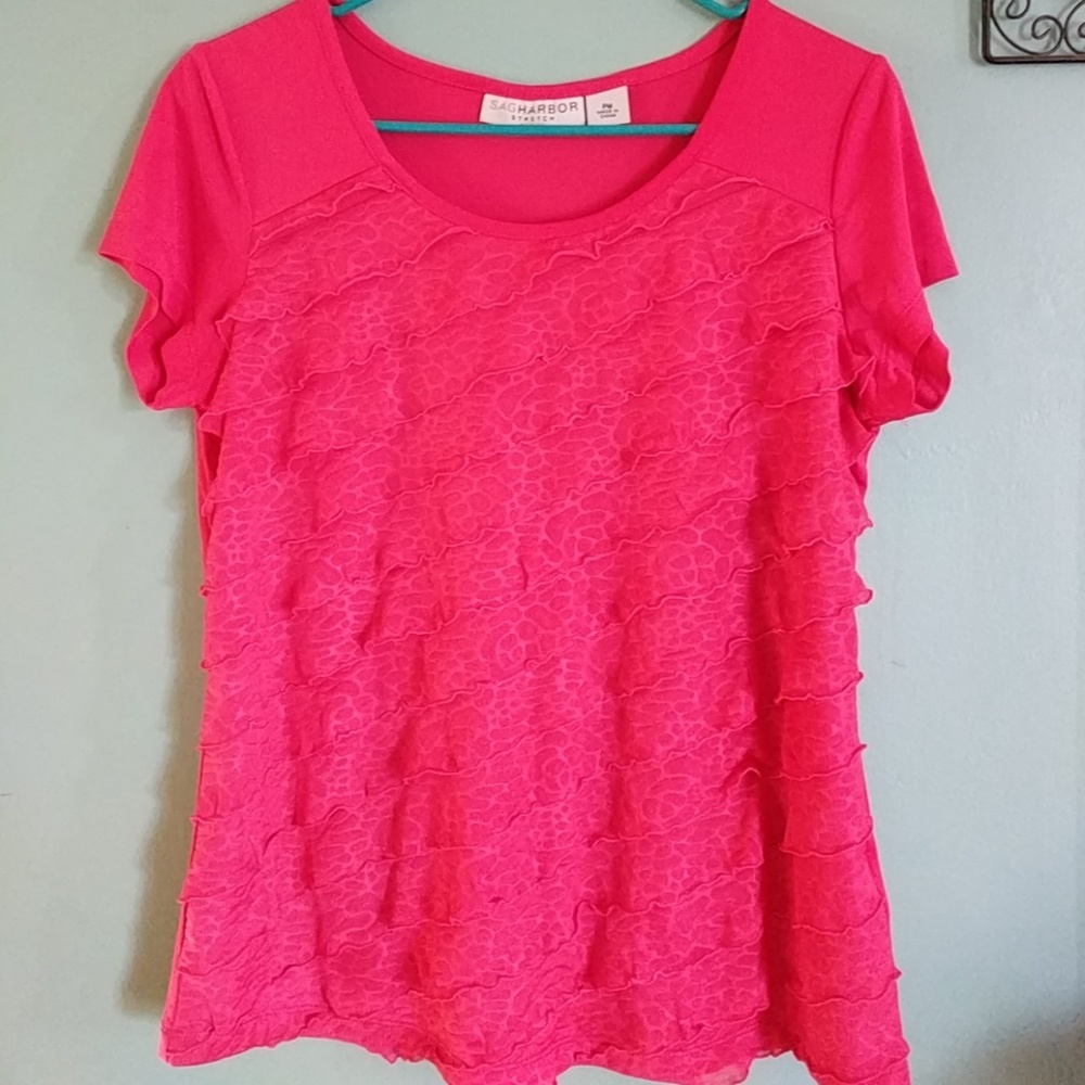 Sag Harbor Ruffled Blouse Size PM